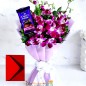 orchids with silk chocolate bouquet