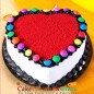 half kg eggless hearty red Velvet Gems Cake