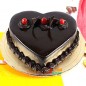 half kg chocolate cream heart shape cake