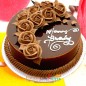 half kg eggless decorated chocolate truffle cake