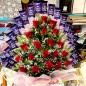 20 Dairymilk Chocolates 20 Red Roses Basket Arrangement