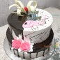 2kg 2 tier choco vanilla cake
