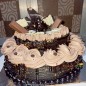 2kg 2 tier step kitkat chocolate cake round shape d1
