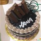 half kg eggless chocolate cake kitkat design06