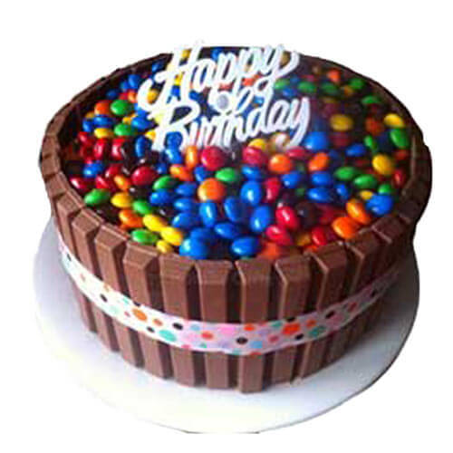Chocolate Kitkat with Gems Cake