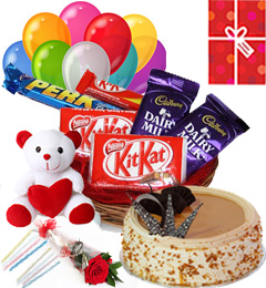 Butterscotch Cake Chocolate Teddy Balloons For Any Time