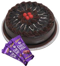 Eggless Chocolate Traffle Cake 1Kg N Chocolate Gifts