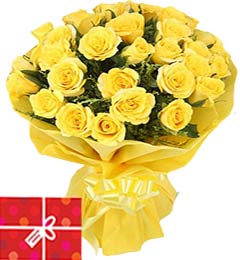 25 Yellow Roses Bouquet
