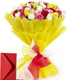 35 Mix Roses Bouquet
