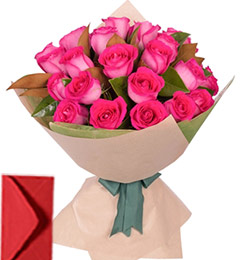20 Pink Roses Bouquet