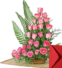 25 Pink Roses Bouquet