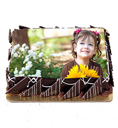 1 Kg Eggless Chocolate Photo Cake