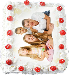 3Kg Eggless Vanilla Photo Cake