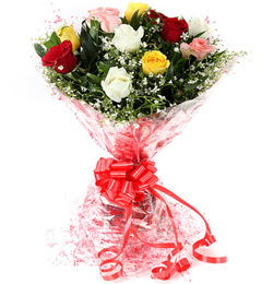 10 Mix Roses Flower Bouquet