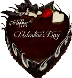 1Kg Fresh Heart Shape Chocolate Eggless Cake