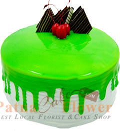 Kiwi Fruit Flavour Eggless Cake 500gms