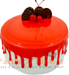 Strawberry Eggless Cake 500gms