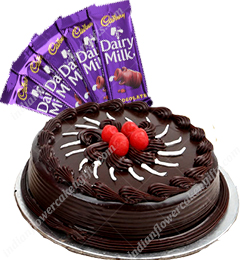 Eggless Chocolate Truffle Cake Half Kg Chocolate n Card