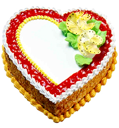Heart Shape Butterskotch Jelly Cake