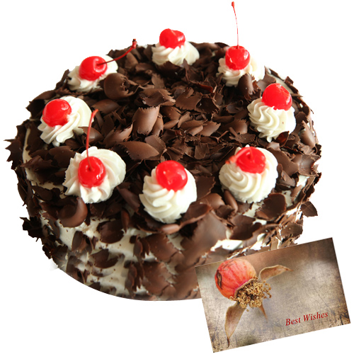 500gms Black Forest Cake n Card