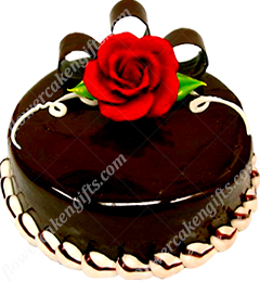 Fresh Chocolate Truffle Eggless Cake 500gms