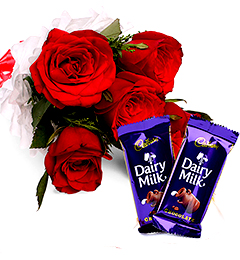 Chocolate n Roses Flower Bouquet
