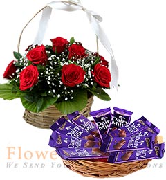 Dairy Milk Chocolate n Bouquet 