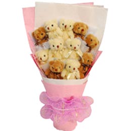 12 Teddy bouquet