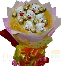 Teddy n ferrero rocher bouquet