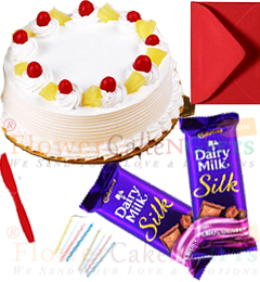 half kg pineapple cake 2pcs chocolate n card