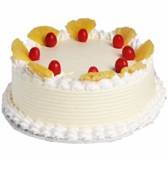 Half Kg Fresh Pineapple Eggless Cake