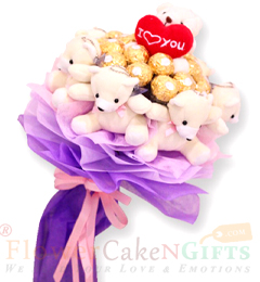 teddy n ferrero rocher Chocolate bouquet