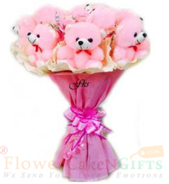 6 Teddy bouquet