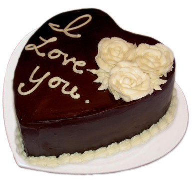 Eggless Heart Shaped Chocolate Truffle Cake Half Kg 
