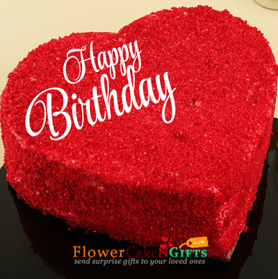 1Kg Heart Shaped Red Velvet Cake