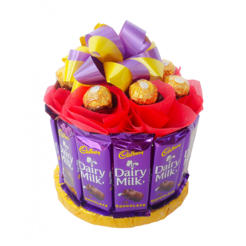 Dairy Milk With Ferrero Rocher Chocolate  Bouquet