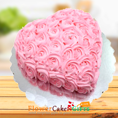 1kg Strawberry Rose Cake