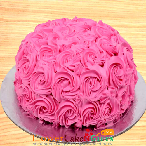 Half Kg Roses Cake