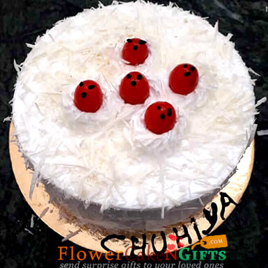 1kg eggless white forest cake