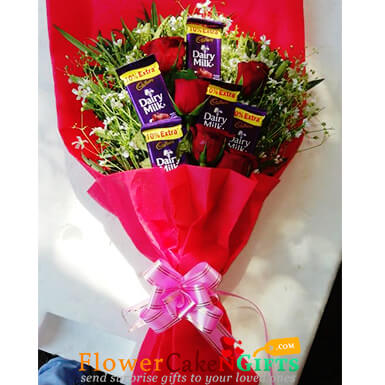 rose n chocolate bouquet