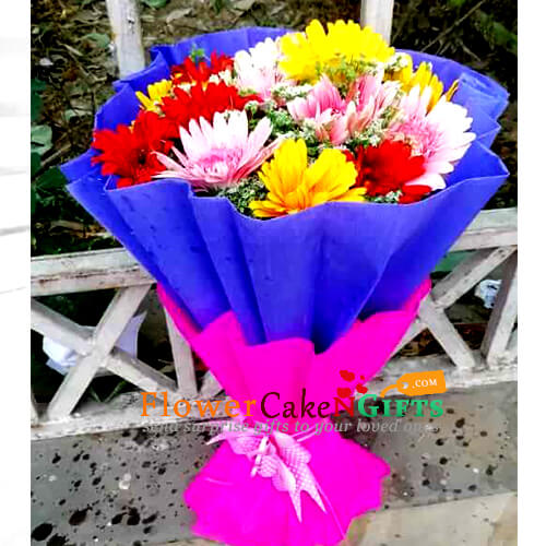 10 mix garbera bouquet
