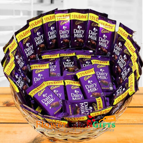 35 dairy milk chocolates basket