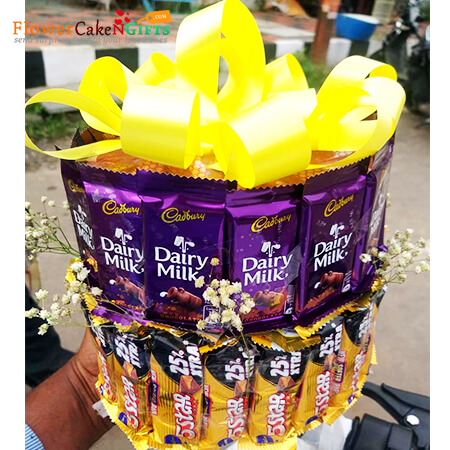 dairy milk n 5 star two layer chocolate bouquet