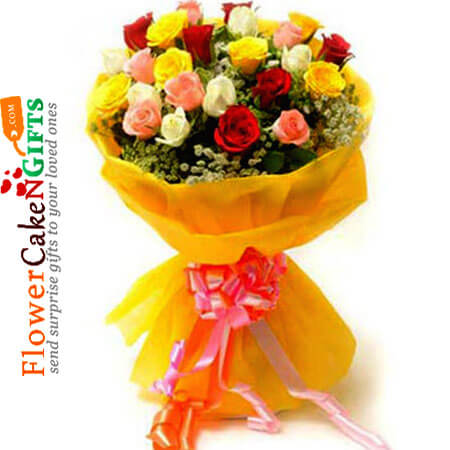 25 Mix Roses Bouquet 