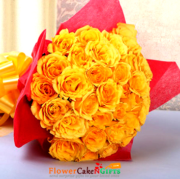 35 Yellow Roses Bouquet