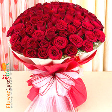 75 Red Roses Bouquet