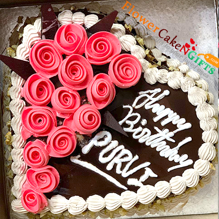 1kg heart shaped truffle cake