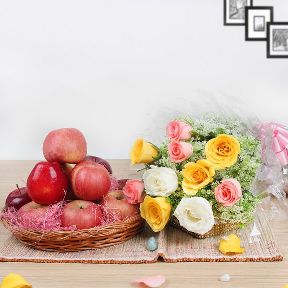 2kg apples n 10 roses