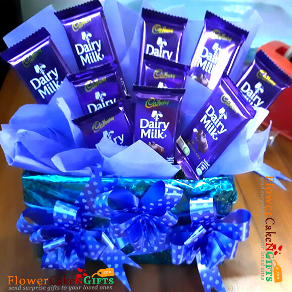 designer dairy milk chocolates bouquet