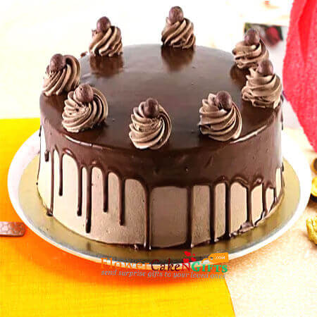 half kg decorated chocolate truffle cake